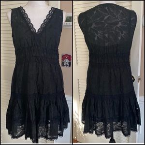 Sele Moody Black Leaf Dress